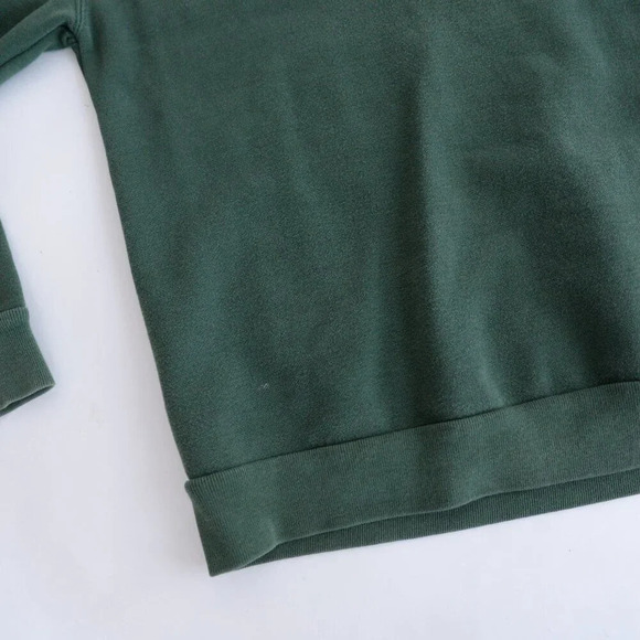 Vintage Croft And Barrow Green Embroidered Reindeer Festive Crewneck Sweater S - Picture 7 of 12